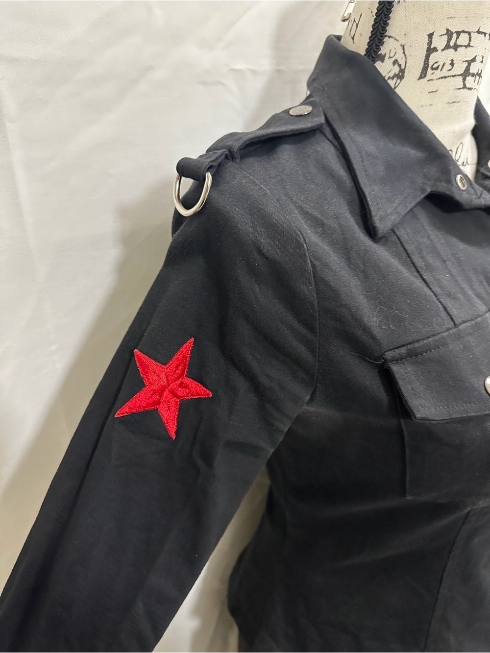 Vintage Lip Service Hot Topic Military Style Button Up Jacket Top sz M - Picture 4 of 11